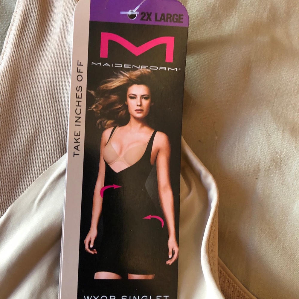 - BNWT Maidenform WYOB Beige XXL Shaper Shorts Singlet $62